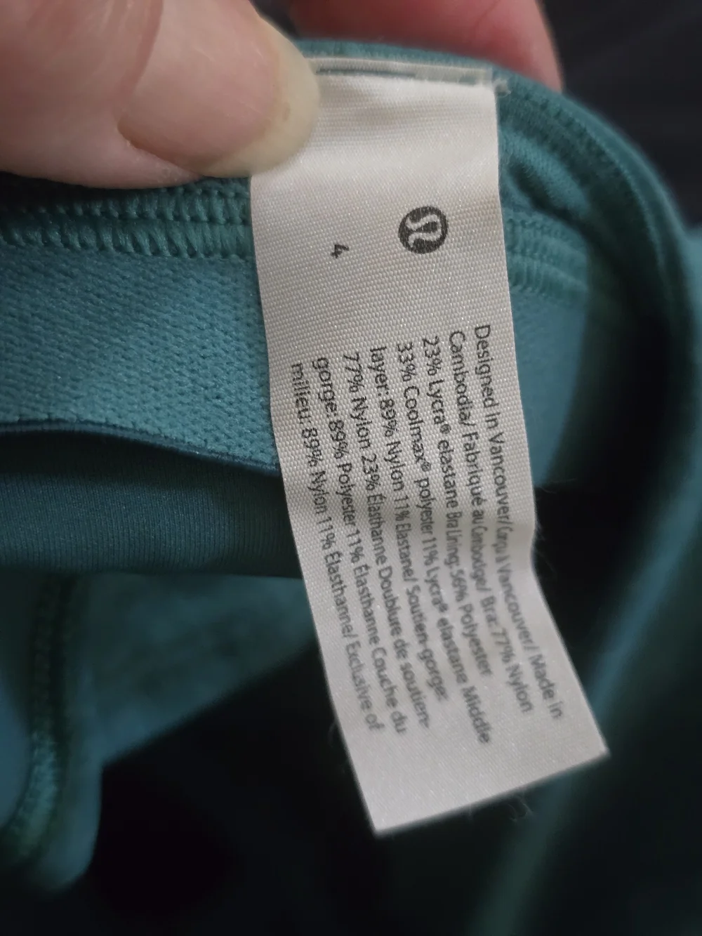O lululemon athletica Everlux Train Bra Teal - Women Size 4